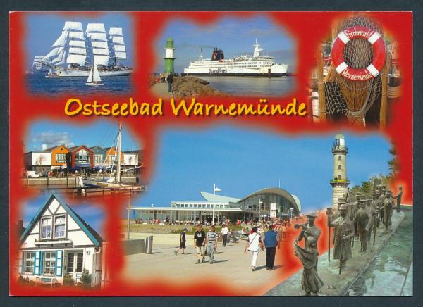 Fähre Scandlines, Segelschulschiff am Ostseebad Warnemünde